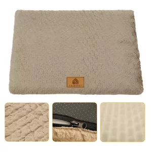 washable dog bed, plush dog bed, dog bed with removable cover